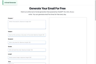 AI Email Generator preview